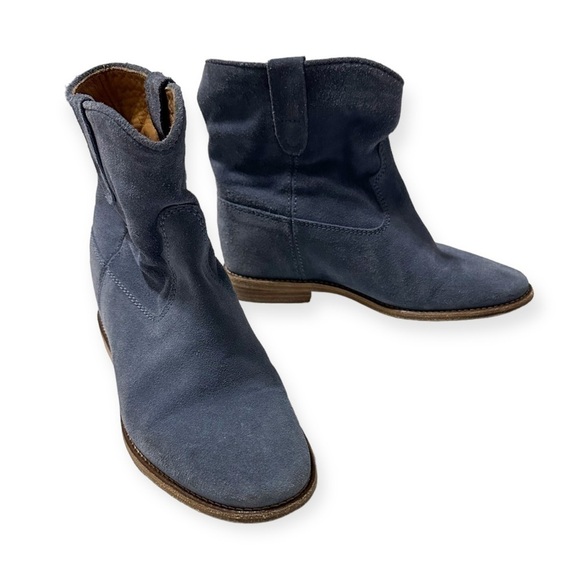 Isabel Marant‎ Crisi Ankle Boots in Light Blue Suede, Size 36EU - Picture 3 of 15